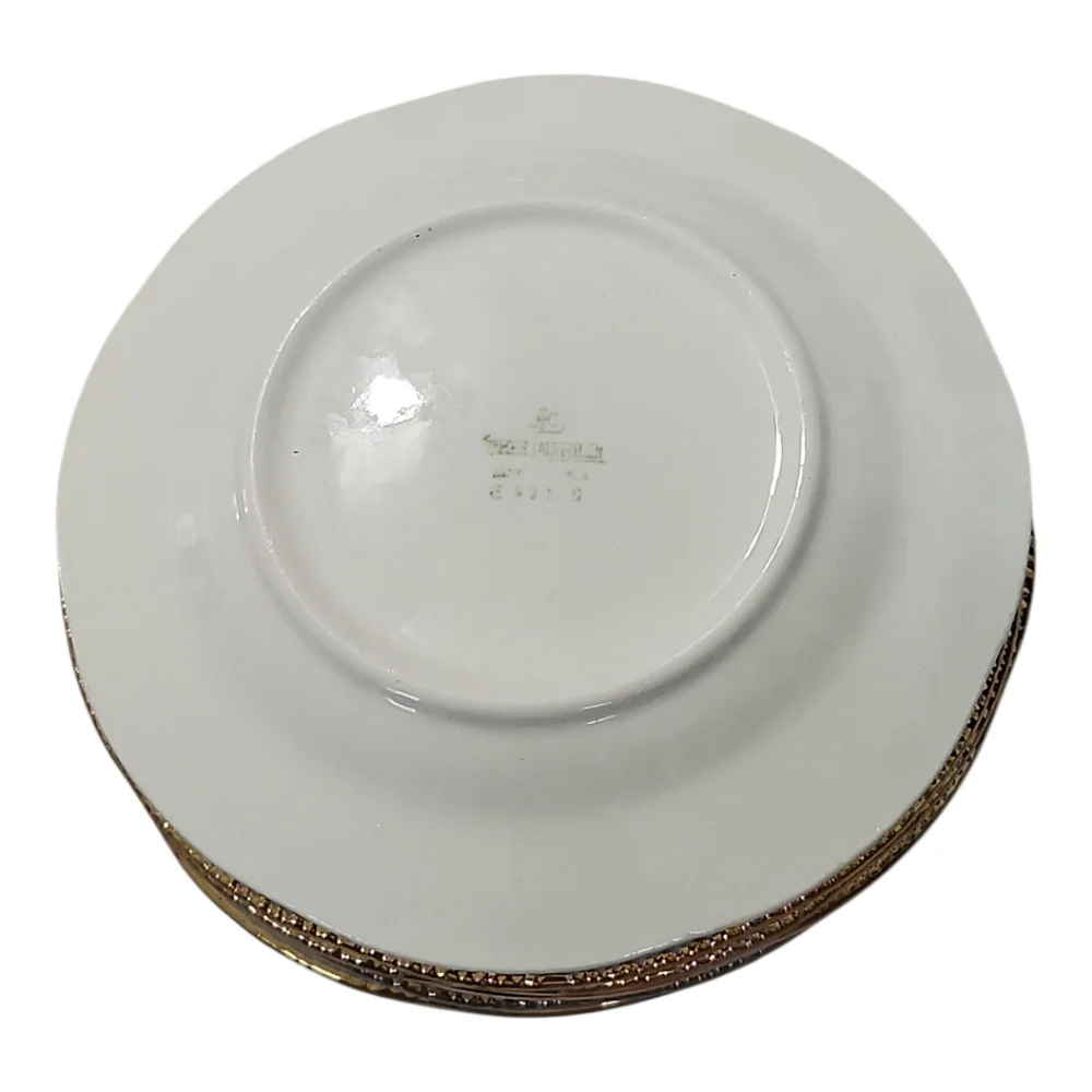 Antique 1950s Homer Laughlin Queen Esther Collection 22k Gold Rim Salad Plates-8 - Picture 7 of 8